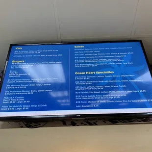 the menu