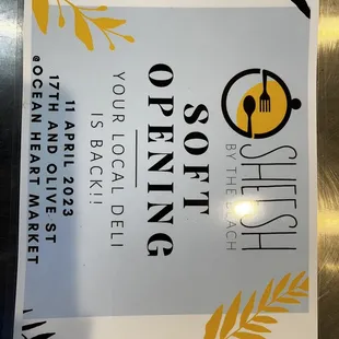 open sign