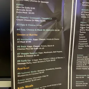 New menu