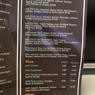 New menu