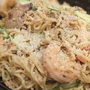 Salmon Salad Garlic Noodles