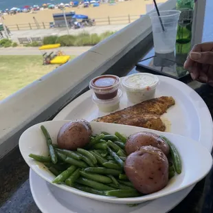 Catch of the day which was Flounder with veggies.