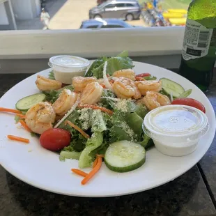 The Ocean House Salad with shrimp! Tasted very fresh!