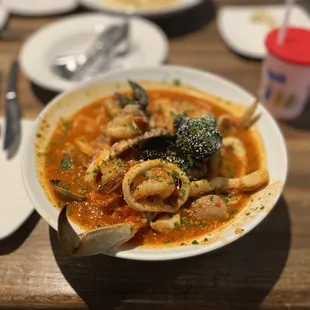 Cioppino with pasta. Delicious and big portion.