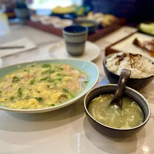 Shrimp with scrambled eggs