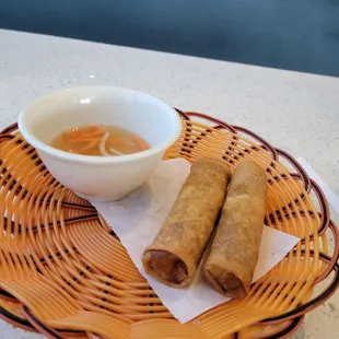 Vegetarian Egg Rolls &amp; Sweet &amp; Sour Sauce
