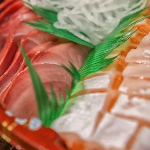 a platter of sushi