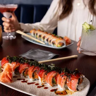 food, sushi, sashimi, sushi and sashimi