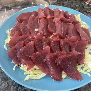 Ahi sashimi