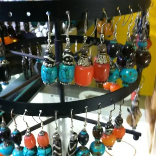 Earrings with stones from Nepal