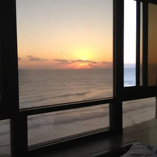 Morning sunrise, view from room