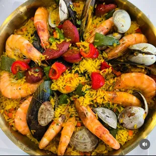 paella, food