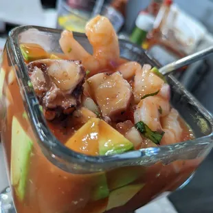 Coctel de camaron y pulpo