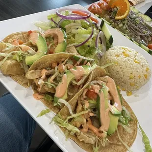 Fish taco dinner