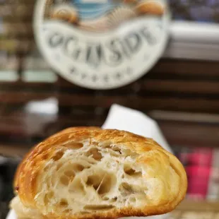 Inside of the butter croissant... airy!