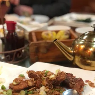 a plate of food on a table