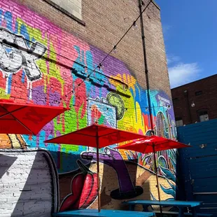 Back patio of Ocean Street Tacos. Chill place.