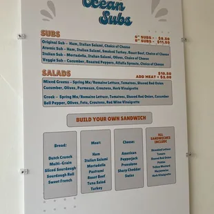 Current menu