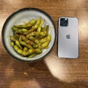 Spicy Garlic Edamame