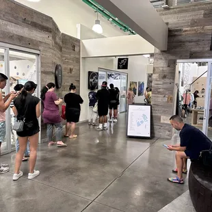 Line the day after opening