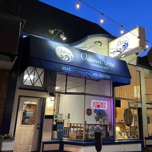 the front of the restaurant