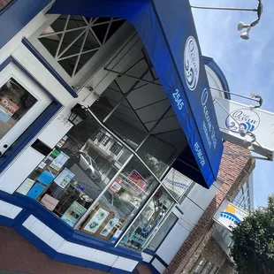 the front of the restaurant