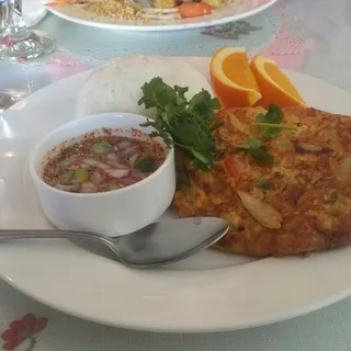 Lunch Special 1 Thai Style Omelette Over Rice