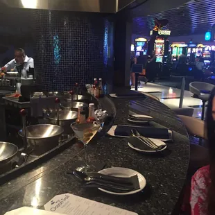 Bar seating. Super casual!