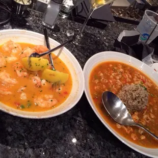 Shrimp boil and crawfish étouffée