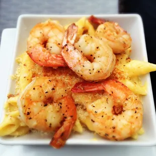 Macaroni cheese w shrimp