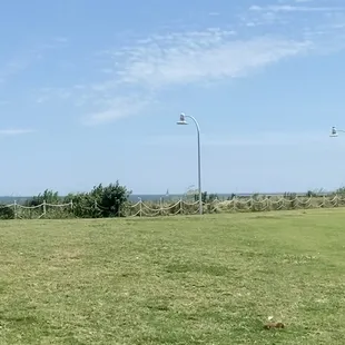 View of one of the grassy areas in the park bordering the Oceanview Beach
