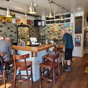 customers at the bar