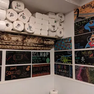 Bathroom - old beer signs