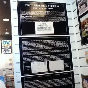 Postcards to help to wax nostalgic--beautifully displayed
