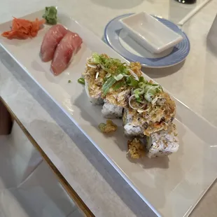 Soft shell crab O2 and Yellow Tail