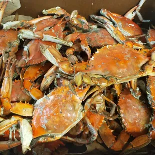 a box of crabs