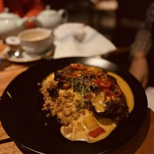 a plate of food on a table