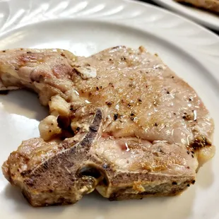 a piece of meat on a plate