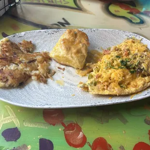 Seafood omelette