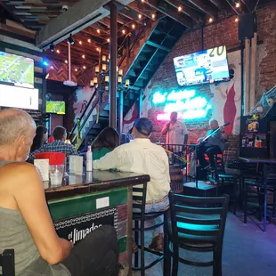 people sitting at the bar