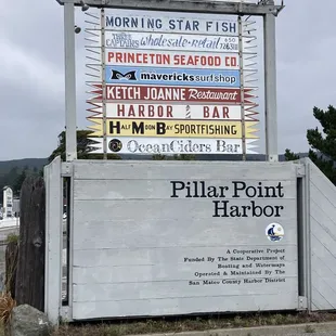 Pillar Point Harbour entrance sign