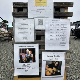 Menu, events, all the things