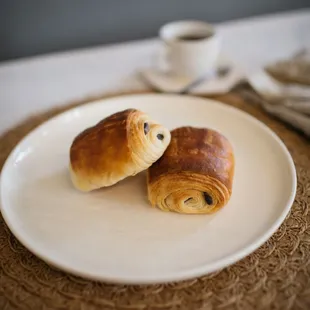 Flaky pastry with rich chocolate.

Indulgent breakfast delight