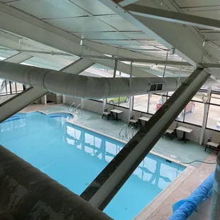 View of pool from second floor
