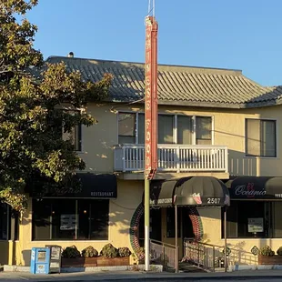 the front of the restaurant