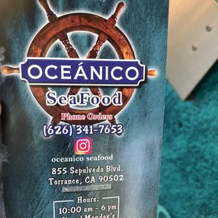 Menu cover