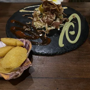 a plate of food on a table