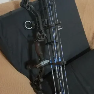 My new bow setup the way I want. Lol forgot to ask what the draw weight was.