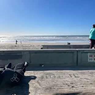 Seating area on the boardwalk