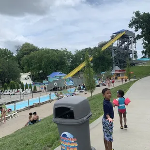 Lazy river and slide